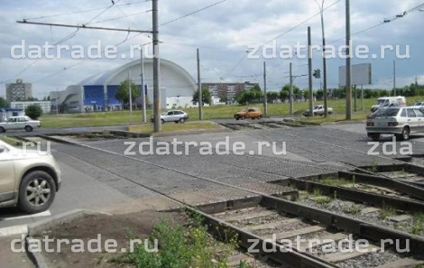 Резиновые плиты для трамвайных переездов