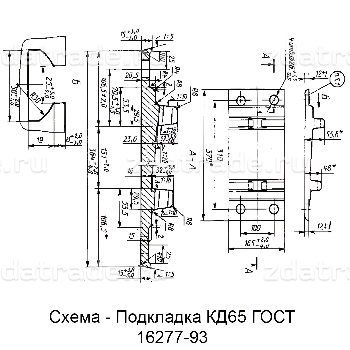 Подкладка КД65 ГОСТ 16277-93