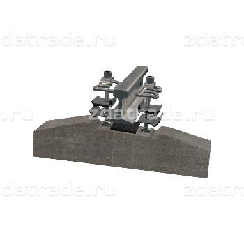 Узел раздельного промежуточного скрепления ЖБР-65(шуруп, упорная скоба)